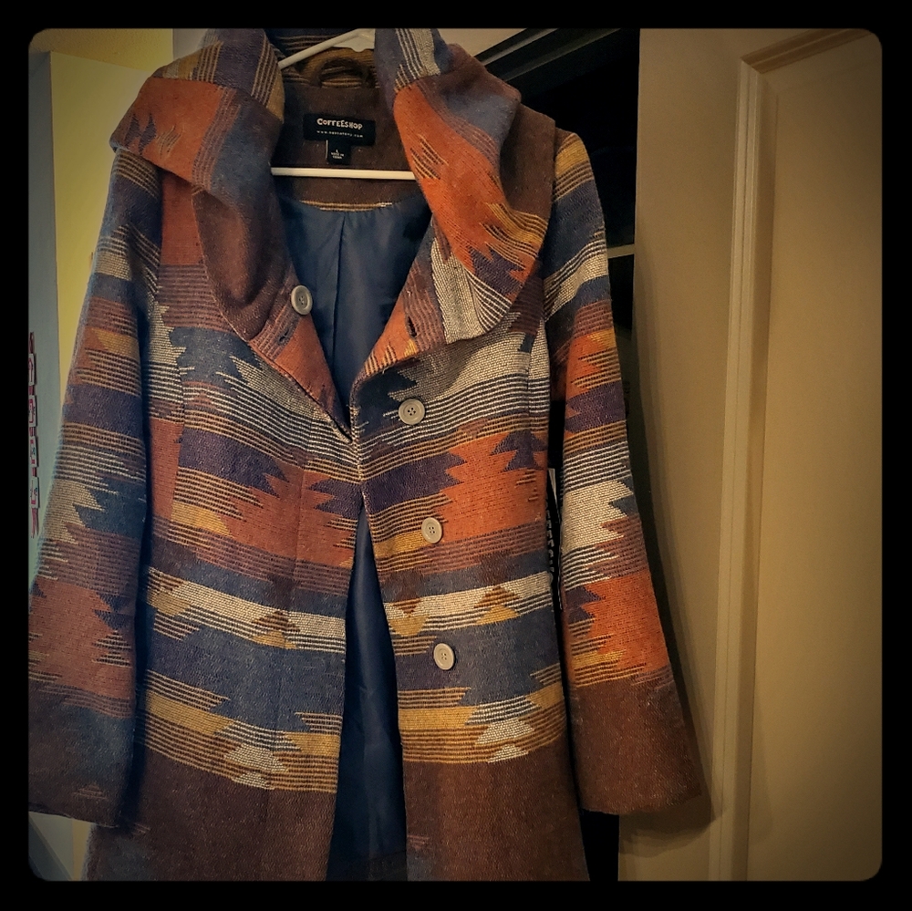 Coffee Shop Navajo inspired coat